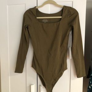 Everlane square neck bodysuit nwt
